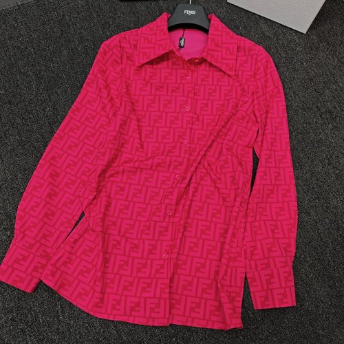 Fendi Simple and Fashionable Logo-Printed Shirt