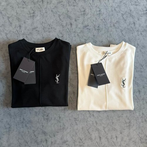 Yves Saint Laurent Embroidered Letter Slim-fit Bodysuit, Elastic & High-quality