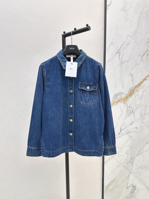 Dior High-End Collared Denim Shirt: A Timeless Piece