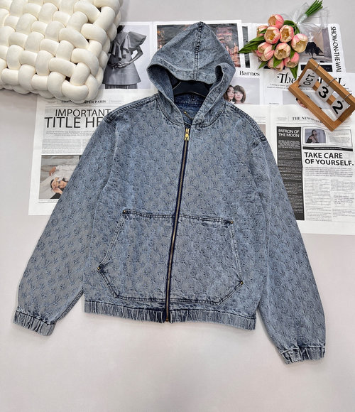 Louis Vuitton Exclusive Monogrammed Denim Hooded Jacket