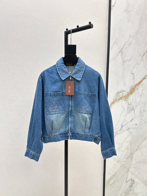 Loro Piana Embroidered Denim Jacket for Layering
