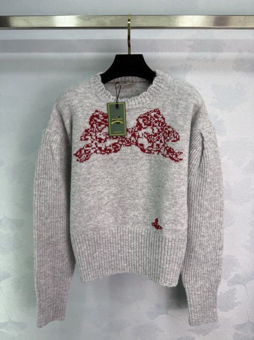 Vivienne Westhood Butterfly Embroidered Knit Sweater, Soft and Stylish