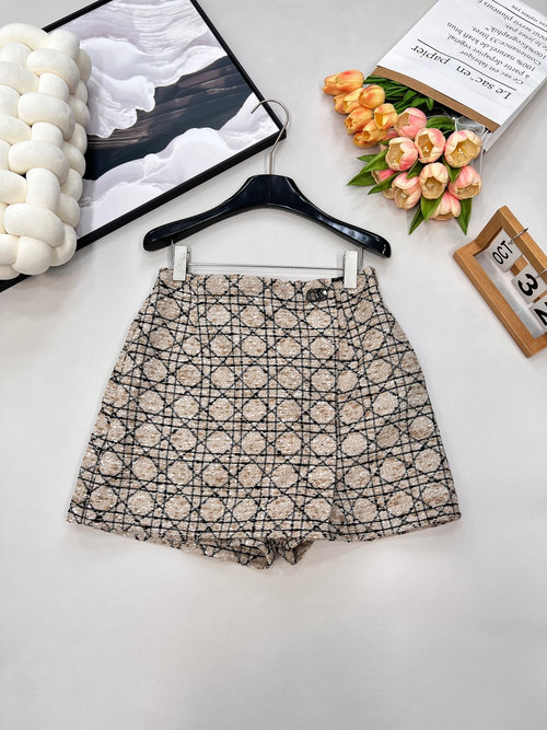 Dior Cannage Tweed Trouser Skirt, Elegant for Any Occasion