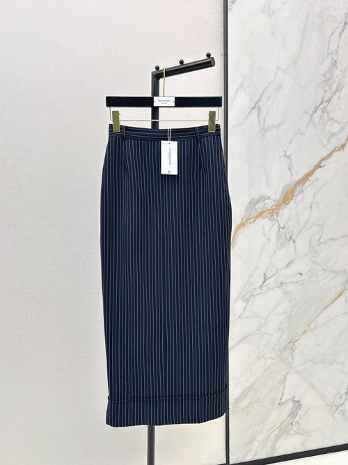 Thom Browne TB Series Striped Short Suit with Pleated Skirt