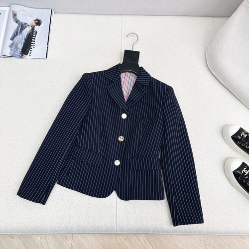 Thom Browne Seoul Transfer Student Style Striped Double-breasted Suit Set