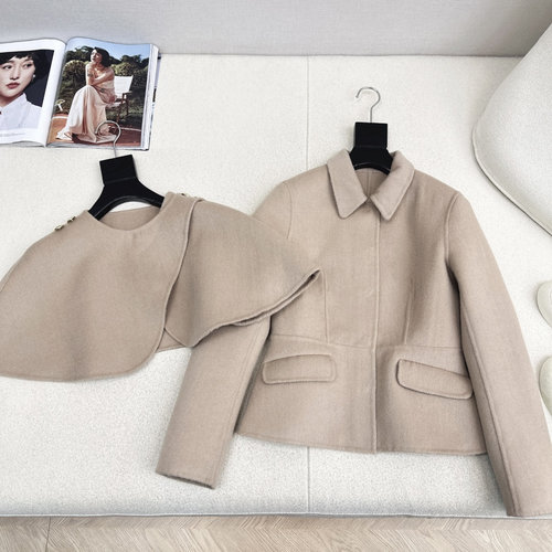 Loro Piana Detachable Elegant Woolen Cloak Jacket