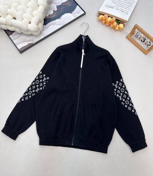 Louis Vuitton Flight Mode Monogram Knit Zip Sweater