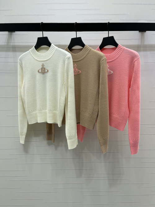 Vivienne Westhood Saturn Long - sleeve Wool Pullover Sweater, Soft & Textured