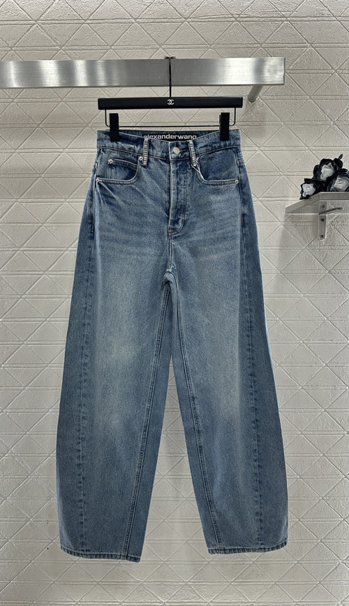 Alexander Wang Vintage Distressed Rhinestone-Embellished Denim Jeans