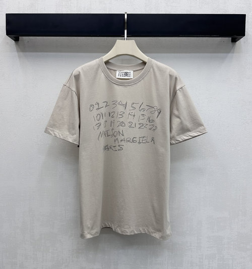 Maison Margiela Round-Neck Printed Logo Short-Sleeve T-Shirt