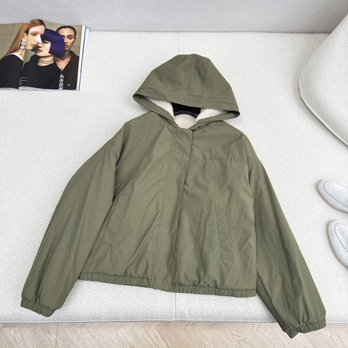 Canada Goose Reversible Hooded Teddy Coat with Letter Logo, Windproof