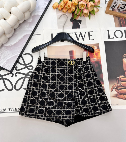 Dior Platinum Series Felted Tweed Dress with Vine Check