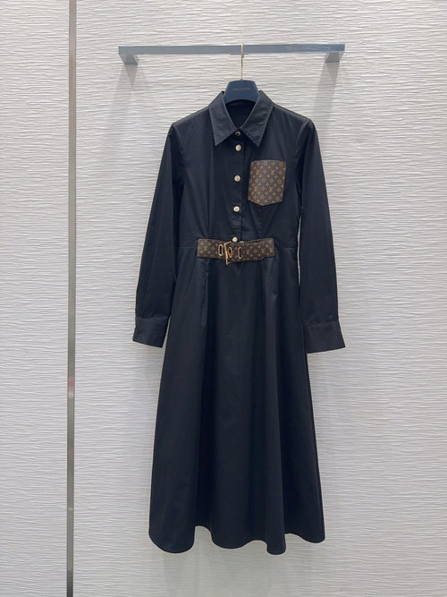 Louis Vuitton Elegant Lined Dress with Premium Imported Material