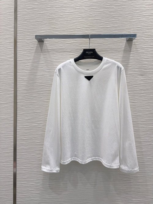 Prada High - Density Fabric Top with Simple Design and Fine Details