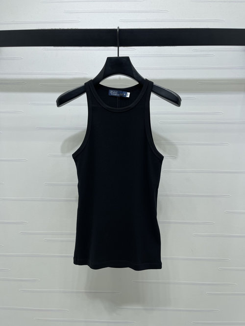 Polo Ralph Lauren Elegant Embroidered Logo Solid Knit Vest