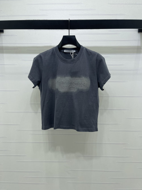 Alexander Wang Round Neck T-Shirt with Letter Logo