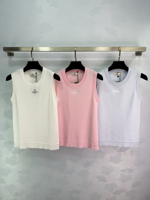 Vivienne Westhood Brand-Embroidered Sleeveless Knit Vest, Comfortable