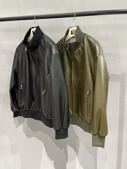 Loewe High-quality and Versatile Sheepskin Baseball Jacket