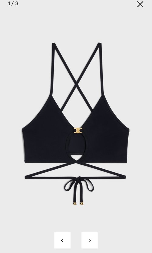 Celine Sexy Lingerie Set with Customized Arch Logo Metal Accessories
