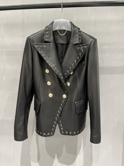 Balmain Classic Suit with Handmade Leather Strings