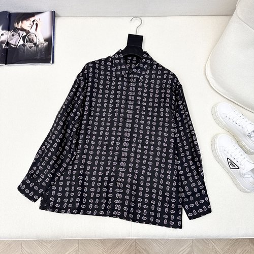 Prada Exclusive Silk Print Shirt, Loose and Slimming