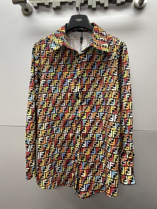 Fendi Fendi Monograw Print Shirt/Sun Protection Outerwear