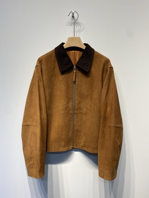 Loewe Collared Jacket in Imported Cowhide Suede