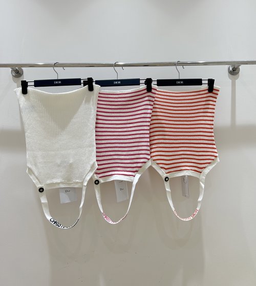 Dior Striped Halter Neck Tank Top, Lightweight and Breathable