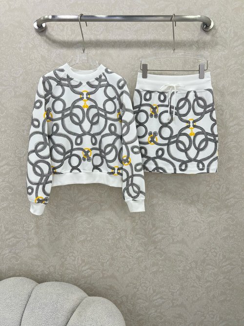 Hermes Casual Rope Pattern Print Set in Comfortable Cotton