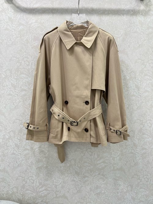 Prada Short Trench Coat with 3D Cut, Ideal for Any Event