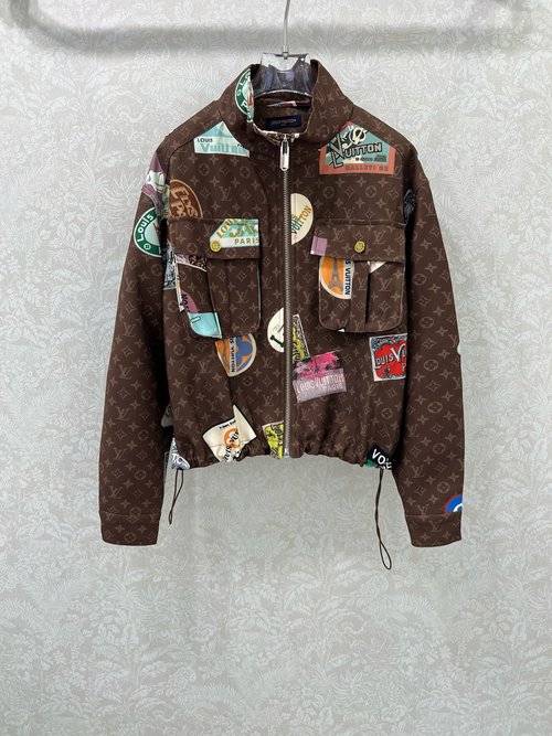 Louis Vuitton Classic Poster老花Printed Jacket with Custom Hardware