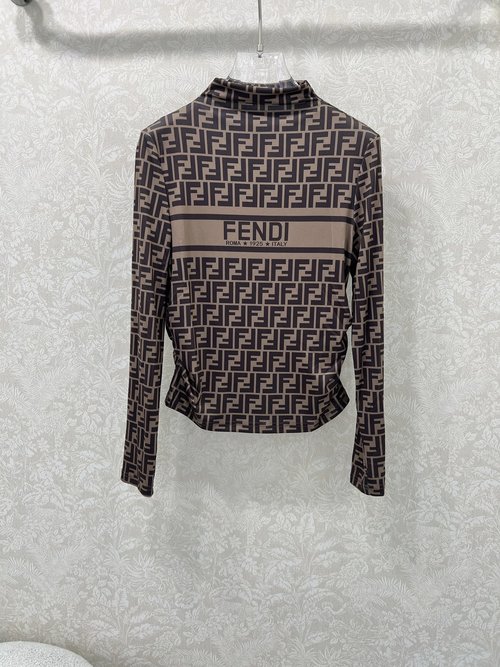Fendi Comfortable Mesh Top with F Logo