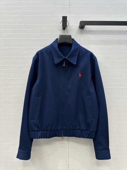 Polo Ralph Lauren Long - Termism Style Denim Jacket with Logo Embroidery