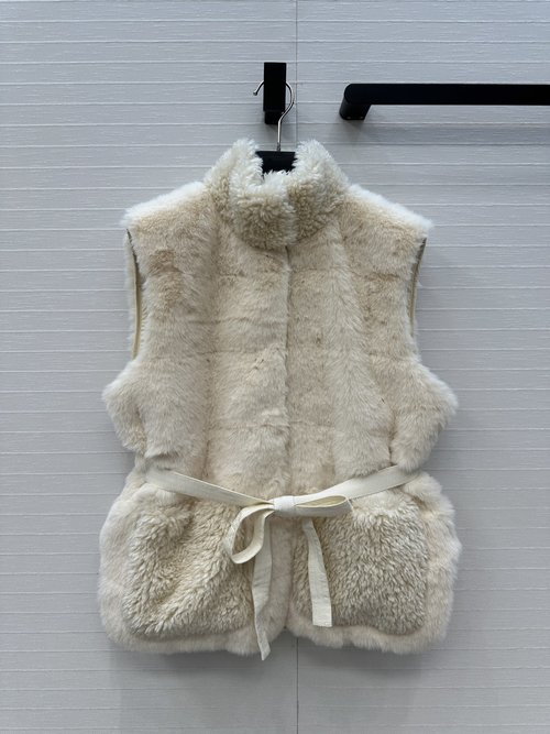 Moncler Classic Teddy Vest Down Jacket with H Shape and Warm Filling