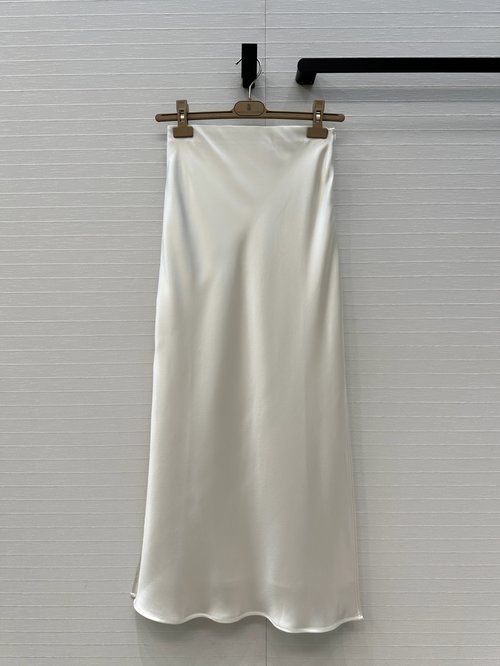 Brunello Cucinelli Exclusive First Release: BC Minimalist Long Silk Skirt