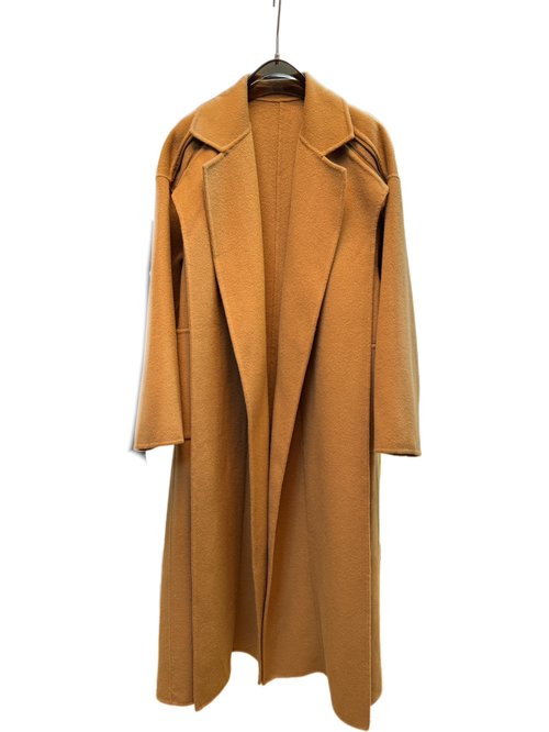 Max Mara Elegant Wool-Cashmere Coat in Camel and Oat Colors