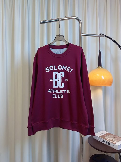 Brunello Cucinelli Comfortable Customized Cotton Logo Round Neck Sweatshirt