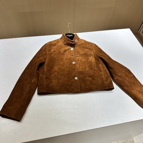 Hermes Premium Lambskin Leather Jacket, Understated Chic