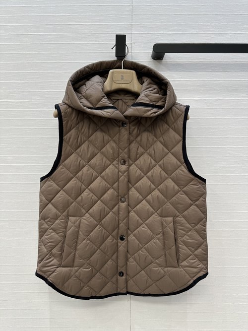 Brunello Cucinelli Exclusive Premiere: Bc Quilted Cotton Vest for Autumn Layering