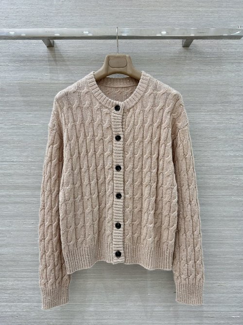 Brunello Cucinelli High-End Mohair Cardigan with Sequins