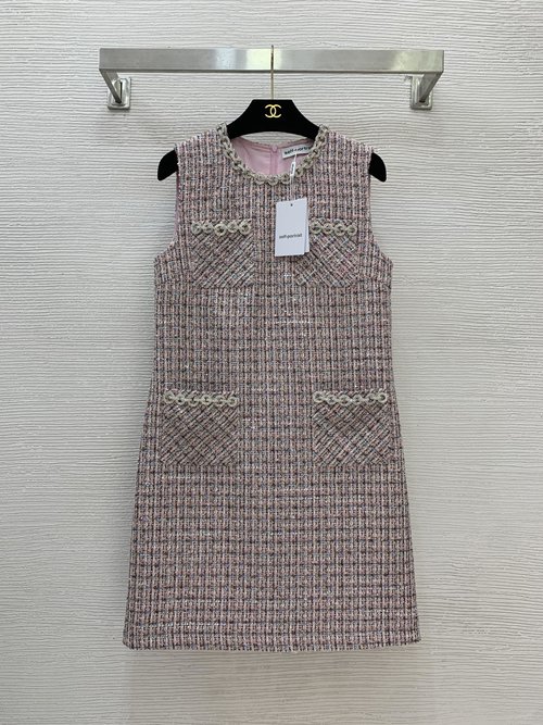 Prada High-End Customized Sparkle Blend Sleeveless Vest Dress with Diamonds