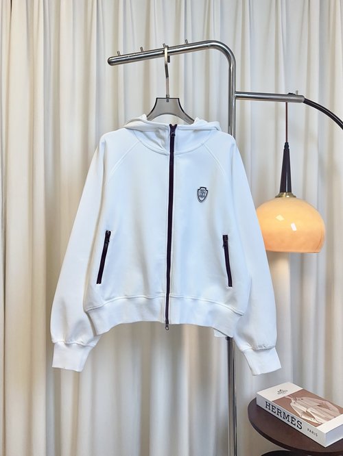 Brunello Cucinelli Custom Cotton Breathable Zip-up Hoodie for Diverse Attires