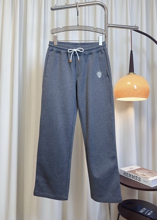 Brunello Cucinelli Custom Logo Sweatpants, Cotton Air Mesh, Soft and Versatile Function