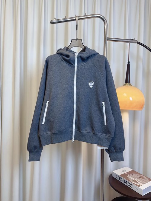 Brunello Cucinelli Custom Cotton Breathable Zip-up Hoodie for Diverse Attires