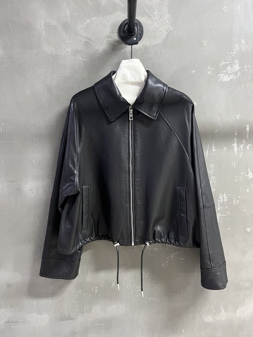 Loewe Season s Best Leather Jacket: Versatile and Timeless Silhouette