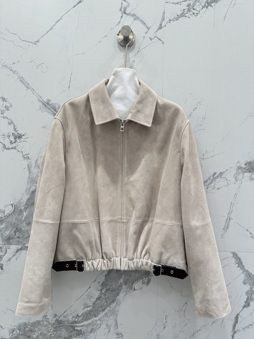 Loewe Exclusive Suede Leather Jacket for a Sophisticated Look