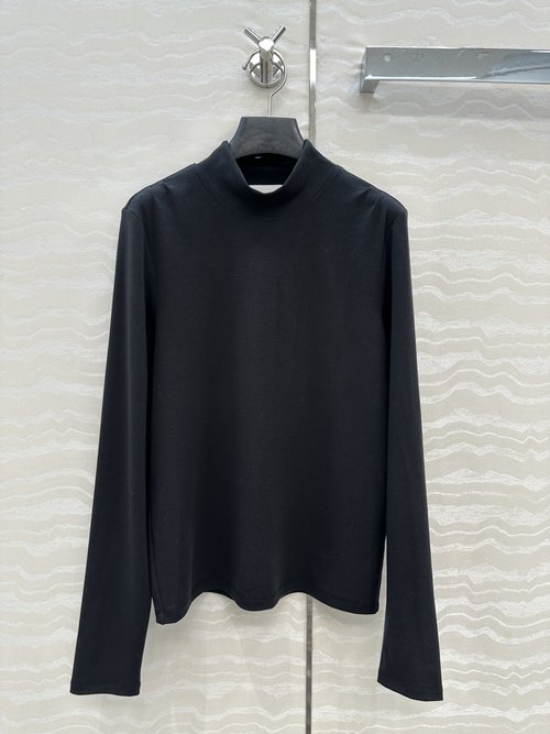 The Row Slimming Turtleneck Top with Collarbone Pleats in Exclusive Row Style
