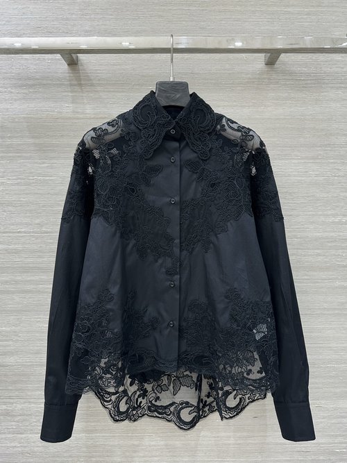 Alexander Wang Exclusive Handmade Lace-Appliqued Shirt for Stylish Look