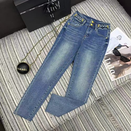 Yves Saint Laurent Recommended High-Waisted Skinny Jeans with Logo Waist