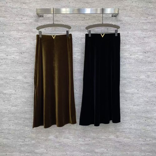 Valentino Velvet Skirt with Metal V Logo, a Versatile Piece